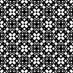 Black and white  pattern . Figures ornament.Seamless pattern for fashion, textile design,  on wall paper, wrapping paper, fabrics and home decor.
