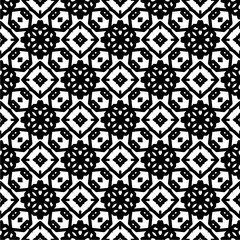 Black and white  pattern . Figures ornament.Seamless pattern for fashion, textile design,  on wall paper, wrapping paper, fabrics and home decor.