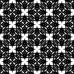 Black and white  pattern . Figures ornament.Seamless pattern for fashion, textile design,  on wall paper, wrapping paper, fabrics and home decor.