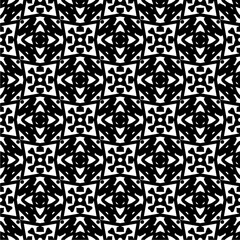 Black and white  pattern . Figures ornament.Seamless pattern for fashion, textile design,  on wall paper, wrapping paper, fabrics and home decor.