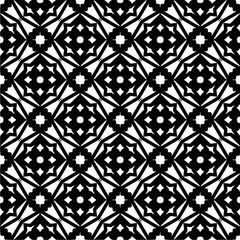 Black and white  pattern . Figures ornament.Seamless pattern for fashion, textile design,  on wall paper, wrapping paper, fabrics and home decor.