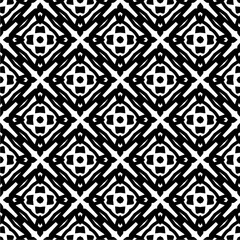 Black and white  pattern . Figures ornament.Seamless pattern for fashion, textile design,  on wall paper, wrapping paper, fabrics and home decor.