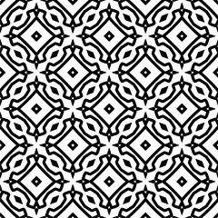 Black and white  pattern . Figures ornament.Seamless pattern for fashion, textile design,  on wall paper, wrapping paper, fabrics and home decor.