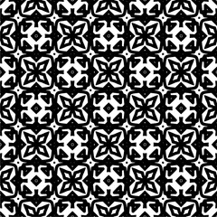 Black and white  pattern . Figures ornament.Seamless pattern for fashion, textile design,  on wall paper, wrapping paper, fabrics and home decor.