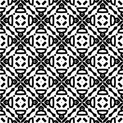 Black and white  pattern . Figures ornament.Seamless pattern for fashion, textile design,  on wall paper, wrapping paper, fabrics and home decor.