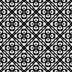 Black and white  pattern . Figures ornament.Seamless pattern for fashion, textile design,  on wall paper, wrapping paper, fabrics and home decor.