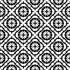 Black and white  pattern . Figures ornament.Seamless pattern for fashion, textile design,  on wall paper, wrapping paper, fabrics and home decor.