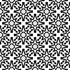 Black and white  pattern . Figures ornament.Seamless pattern for fashion, textile design,  on wall paper, wrapping paper, fabrics and home decor.