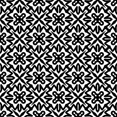 Black and white  pattern . Figures ornament.Seamless pattern for fashion, textile design,  on wall paper, wrapping paper, fabrics and home decor.