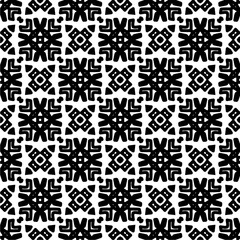 Black and white  pattern . Figures ornament.Seamless pattern for fashion, textile design,  on wall paper, wrapping paper, fabrics and home decor.
