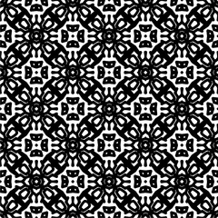 Black and white  pattern . Figures ornament.Seamless pattern for fashion, textile design,  on wall paper, wrapping paper, fabrics and home decor.
