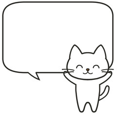 笑顔で何かを伝えるかわいい白猫