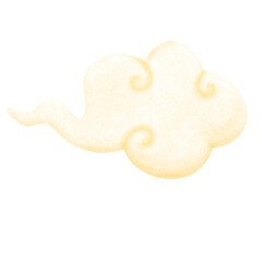 Chinese cloud hand drawn illustration element