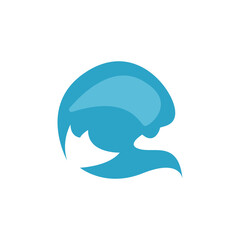 waves icon on a white background, vector illustration
