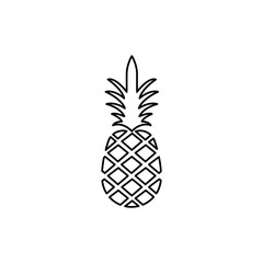 pineapple icon on a white background, vector illustration