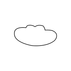 cowboy hat icon on white background, vector illustration