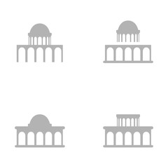 white house icon on a white background, vector illustration