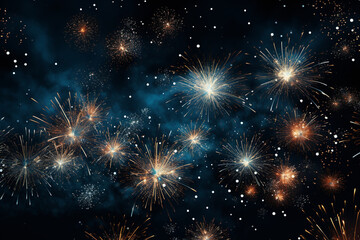 closeup sparkling firework explosion, highlighting the intricate patterns and textures Generative AI
