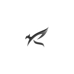 letter r bird vector design vector