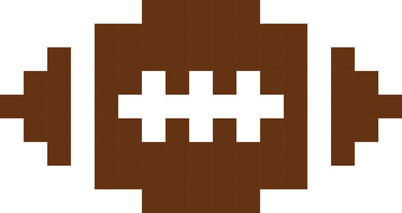 Rugby cartoon icon in pixel style