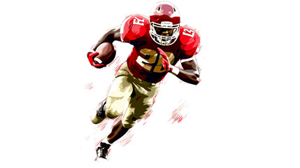 American football player drawing vector © Dzmitry