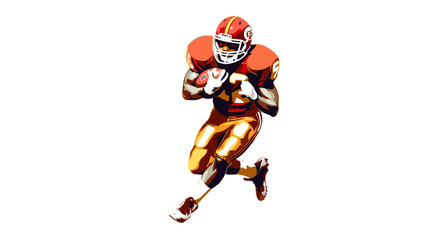 American football player drawing vector