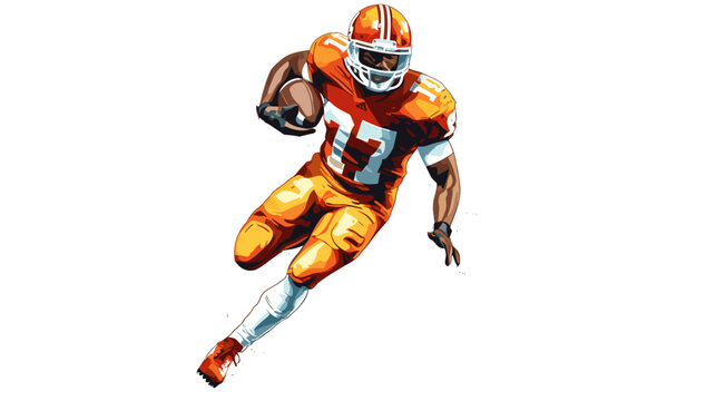 American football player drawing vector
