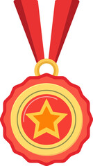 Golden star medal, the first prize design element object.