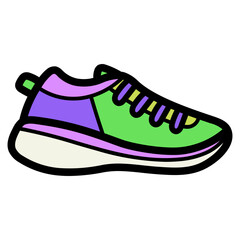 shoe filled outline icon style