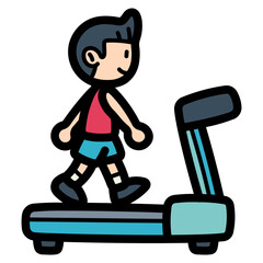 treadmill filled outline icon style