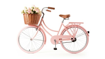 bicycle basket isolated on white generative AI