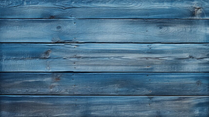 Obraz premium Blue wood texture background, wood planks. Created with Generative AI technology.