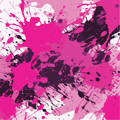 Obraz na płótnie Canvas Clean looking abstract hot pink splatter paint, high quality, vector. Paint, splash, ink, art, color, design, watercolor, grunge, vector, illustration, pattern, drop, colorful, splatter, brush, textur