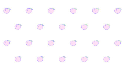 シンプルな桃のパターン⭐︎PNG