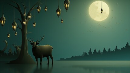 Background for mawlid al nabi celebration. Generative AI