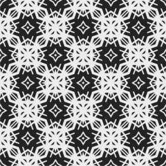 Fototapete Black and white  pattern . Figures ornament.Seamless pattern for fashion, textile design,  on wall paper, wrapping paper, fabrics and home decor. © t2k4