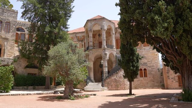 Druze leader Walid Jumblatt Palace Moukhtara Lebanon