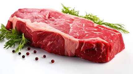 beef on white background
