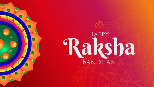 happy raksha bandhan greeting animation with the bond of protection on hindu religion event