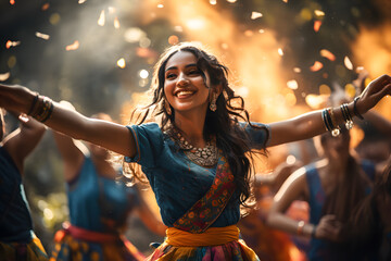 Radiance Rhythms: Diwali Dance Extravaganza ai generated art