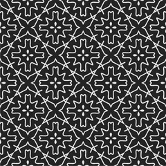 Black and white  pattern . Figures ornament.Seamless pattern for fashion, textile design,  on wall paper, wrapping paper, fabrics and home decor.