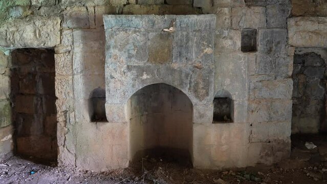 Old chime in Ali Pacha Joumblatt abandonned palace Baadarane Lebanon