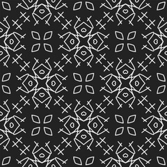 Black and white  pattern . Figures ornament.Seamless pattern for fashion, textile design,  on wall paper, wrapping paper, fabrics and home decor.