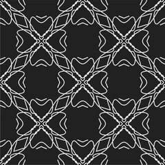 Black and white  pattern . Figures ornament.Seamless pattern for fashion, textile design,  on wall paper, wrapping paper, fabrics and home decor.