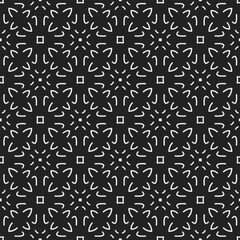 Black and white  pattern . Figures ornament.Seamless pattern for fashion, textile design,  on wall paper, wrapping paper, fabrics and home decor.