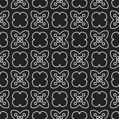 Black and white  pattern . Figures ornament.Seamless pattern for fashion, textile design,  on wall paper, wrapping paper, fabrics and home decor.