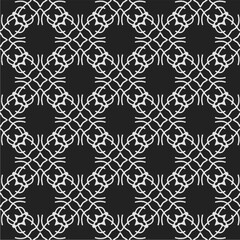 Black and white  pattern . Figures ornament.Seamless pattern for fashion, textile design,  on wall paper, wrapping paper, fabrics and home decor.