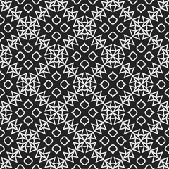 Black and white  pattern . Figures ornament.Seamless pattern for fashion, textile design,  on wall paper, wrapping paper, fabrics and home decor.