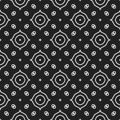 Black and white  pattern . Figures ornament.Seamless pattern for fashion, textile design,  on wall paper, wrapping paper, fabrics and home decor.