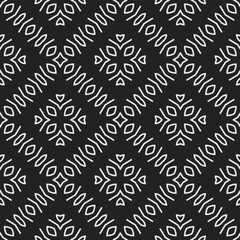 Black and white  pattern . Figures ornament.Seamless pattern for fashion, textile design,  on wall paper, wrapping paper, fabrics and home decor.
